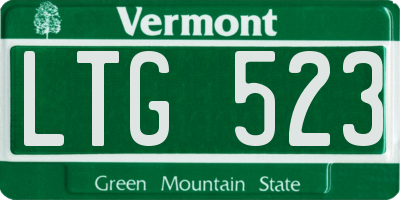 VT license plate LTG523