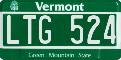 VT license plate LTG524