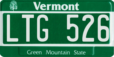 VT license plate LTG526