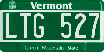 VT license plate LTG527