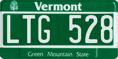 VT license plate LTG528