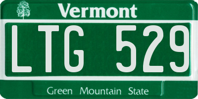 VT license plate LTG529