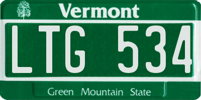 VT license plate LTG534