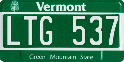 VT license plate LTG537
