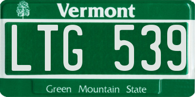 VT license plate LTG539
