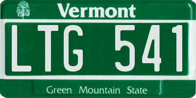 VT license plate LTG541