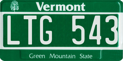 VT license plate LTG543