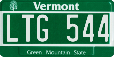 VT license plate LTG544