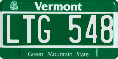 VT license plate LTG548