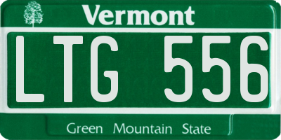 VT license plate LTG556