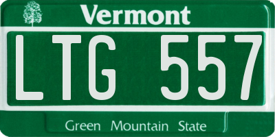 VT license plate LTG557