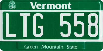 VT license plate LTG558
