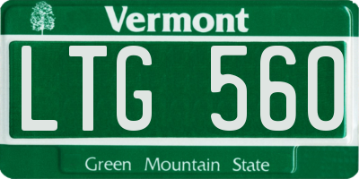 VT license plate LTG560