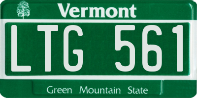 VT license plate LTG561