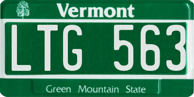 VT license plate LTG563
