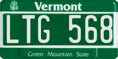VT license plate LTG568