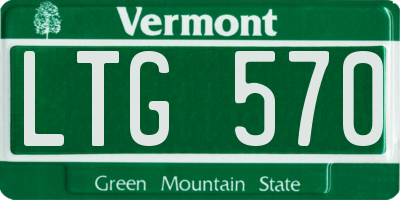 VT license plate LTG570