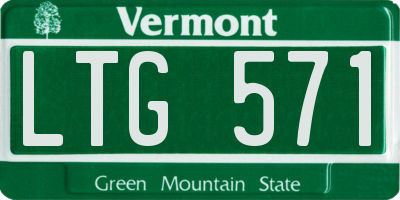 VT license plate LTG571