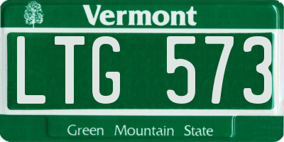 VT license plate LTG573