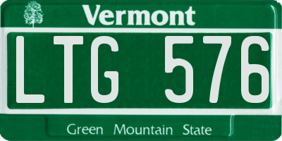 VT license plate LTG576
