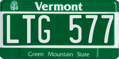 VT license plate LTG577