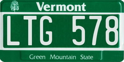 VT license plate LTG578