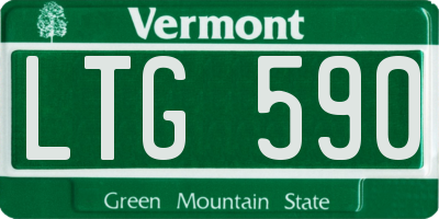 VT license plate LTG590