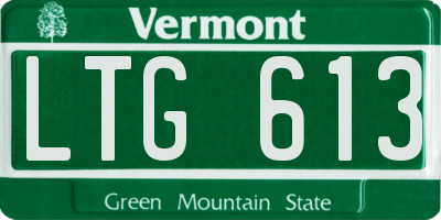 VT license plate LTG613