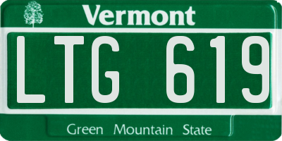 VT license plate LTG619