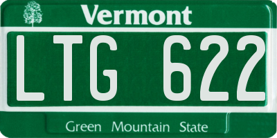 VT license plate LTG622