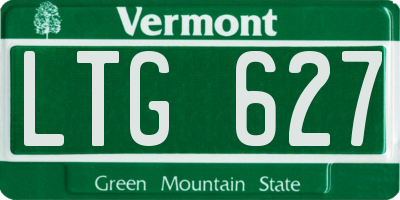 VT license plate LTG627