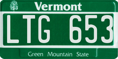 VT license plate LTG653