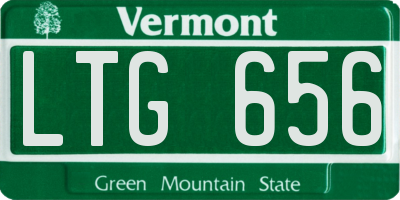 VT license plate LTG656