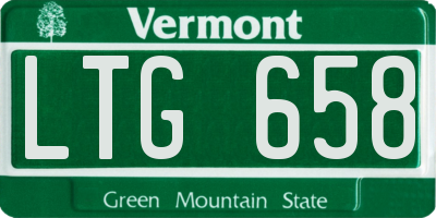 VT license plate LTG658