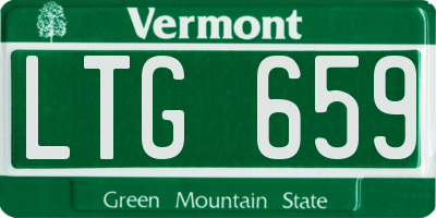 VT license plate LTG659