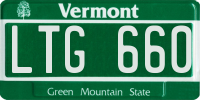 VT license plate LTG660