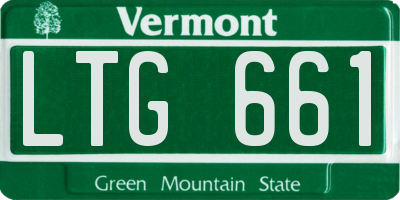 VT license plate LTG661