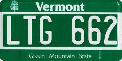 VT license plate LTG662