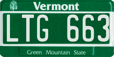VT license plate LTG663
