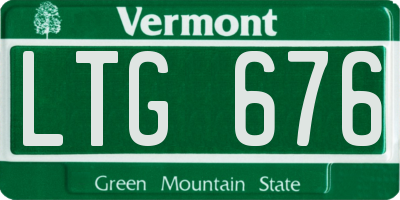 VT license plate LTG676