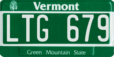 VT license plate LTG679