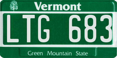 VT license plate LTG683