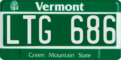 VT license plate LTG686