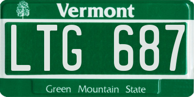VT license plate LTG687