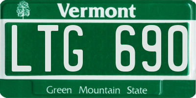 VT license plate LTG690