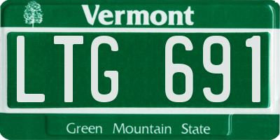 VT license plate LTG691
