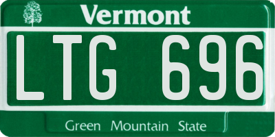 VT license plate LTG696