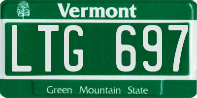 VT license plate LTG697