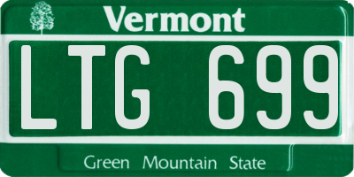 VT license plate LTG699