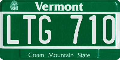 VT license plate LTG710